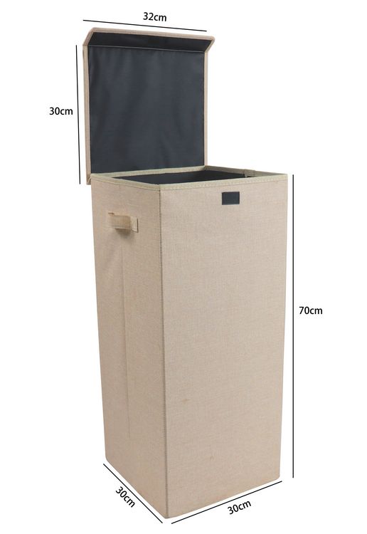 Produktbild: W&auml;schekorb W&auml;schebox Stoffbox mit Deckel Dreso L