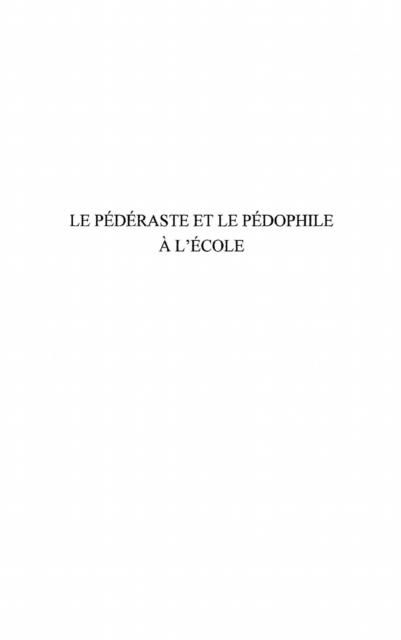 Produktbild: Pederaste et le pedophile a l'ecole