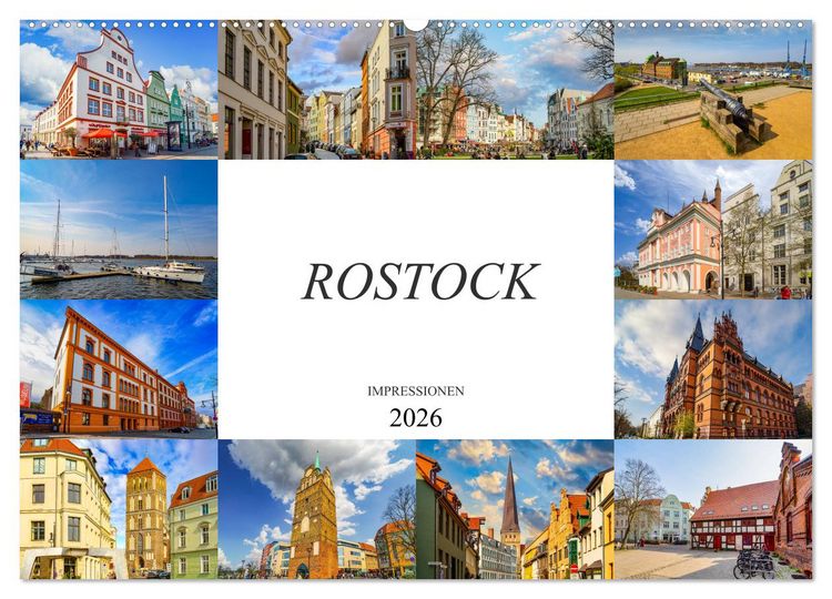 Produktbild: Rostock Impressionen (Wandkalender 2026 DIN A2 quer), CALVENDO Monatskalender