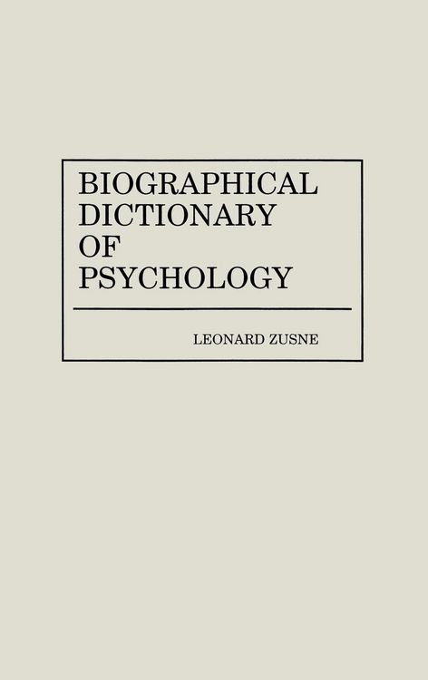 Produktbild: Biographical Dictionary of Psychology