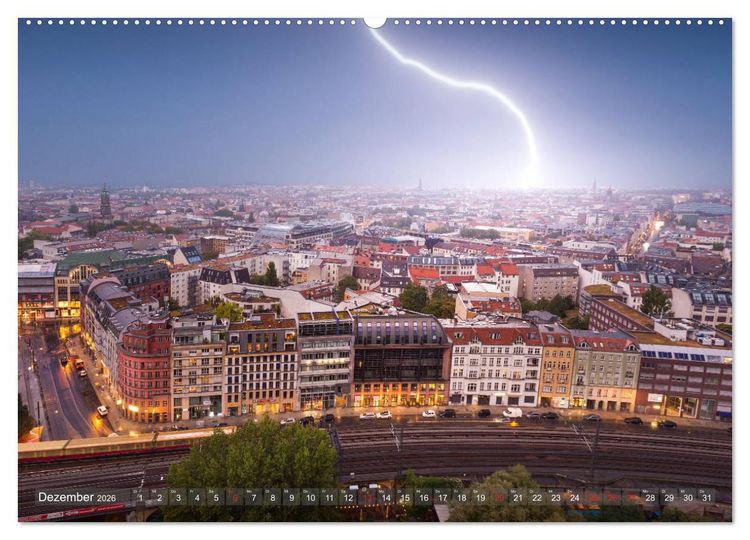 Produktbild: Berlin von oben (hochwertiger Premium Wandkalender 2026 DIN A2 quer), Kunstdruck in Hochglanz