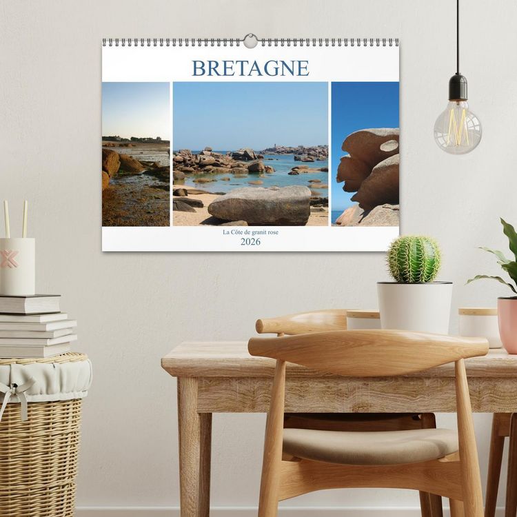 Produktbild: BRETAGNE La C&ocirc;te de granit rose (Calendrier mural 2026 DIN A3 vertical), CALVENDO calendrier mensuel