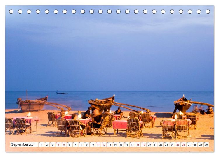 Produktbild: Momente einer Reise - Goa und Karnataka (Tischkalender 2027 DIN A5 quer), CALVENDO Monatskalender