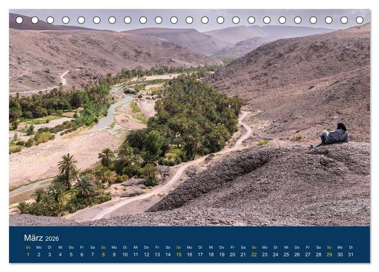 Produktbild: Marokko Traumlandschaften (Tischkalender 2026 DIN A5 quer), CALVENDO Monatskalender