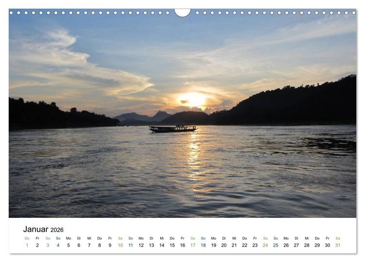 Produktbild: Laos - Die Perle S&uuml;dostasiens (Wandkalender 2026 DIN A3 quer), CALVENDO Monatskalender
