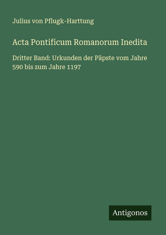 Produktbild: Acta Pontificum Romanorum Inedita