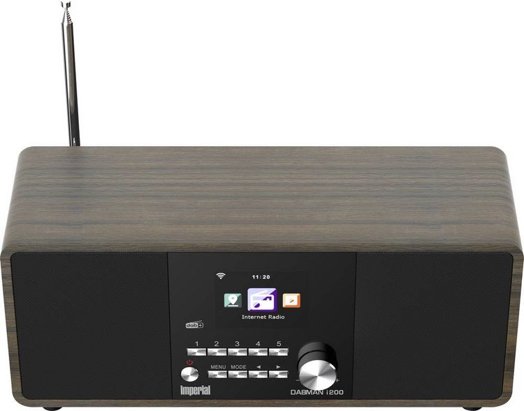 Produktbild: Imperial DABMAN i200 V2 Internet Tischradio DAB+, UKW, Internet AUX, USB, DLNA, LAN, Internetradio Holz