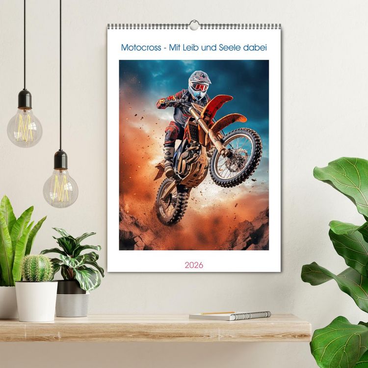 Produktbild: Motocross - Mit Leib und Seele dabei (Wandkalender 2026 DIN A2 hoch), CALVENDO Monatskalender