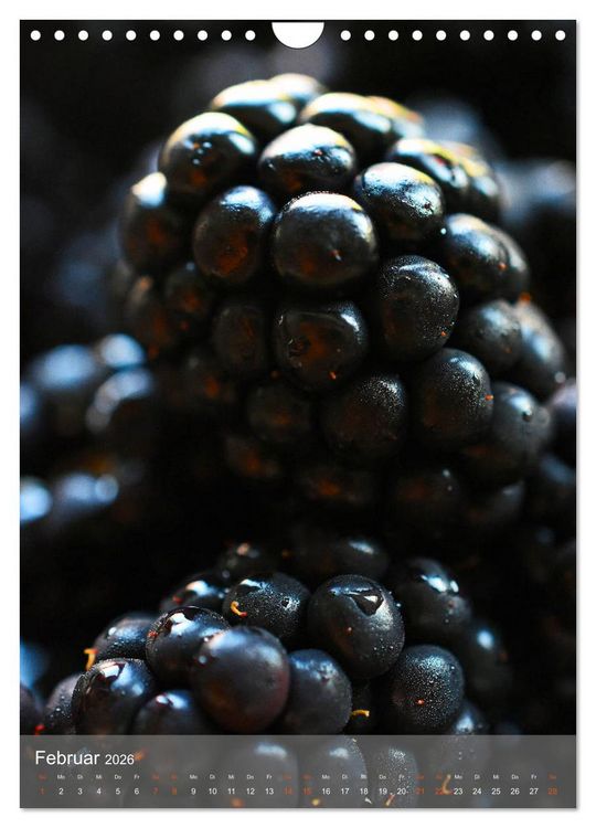 Produktbild: Blaubeeren, Himbeeren & Co - Makrofotografie in der K&uuml;che (Wandkalender 2026 DIN A4 hoch), CALVENDO Monatskalender