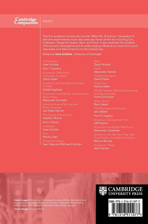 Produktbild: The Cambridge Companion to Krautrock