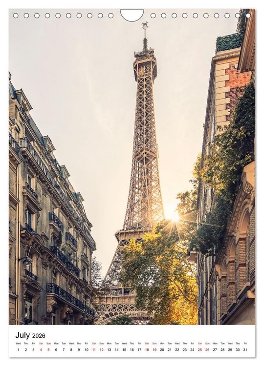Produktbild: Wonders of Paris (Wall Calendar 2026 DIN A4 portrait), CALVENDO 12 Month Wall Calendar