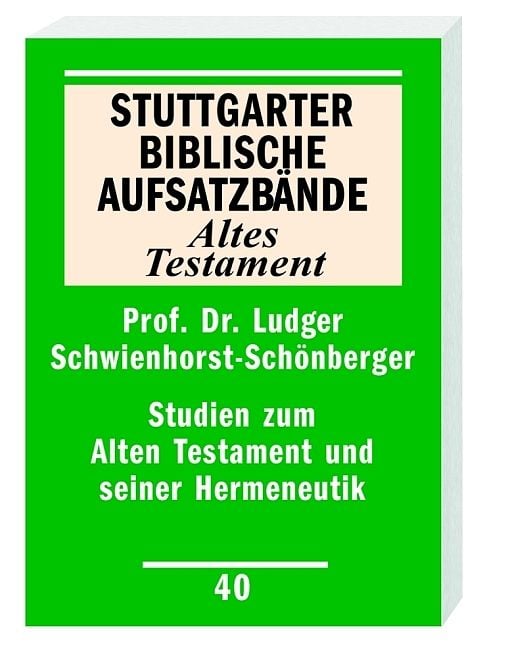 Produktbild: Studien zum Alten Testament und seiner Hermeneutik