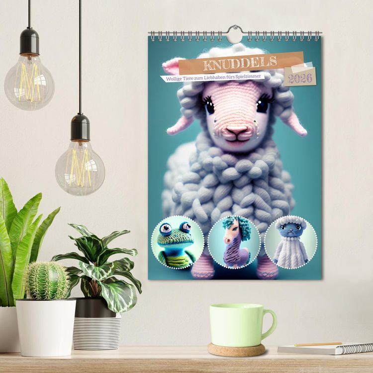 Produktbild: Knuddels. Wollige Tiere zum Liebhaben f&uuml;rs Spielzimmer (Wandkalender 2026 DIN A4 hoch), CALVENDO Monatskalender