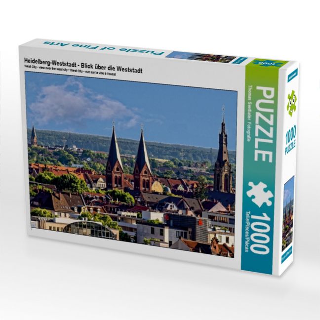 Produktbild: CALVENDO Puzzle Heidelberg-Weststadt - Blick &uuml;ber die Weststadt | 1000 Teile Lege-Gr&ouml;&szlig;e 64x48cm Foto-Puzzle f&uuml;r gl&uuml;ckliche Stunden