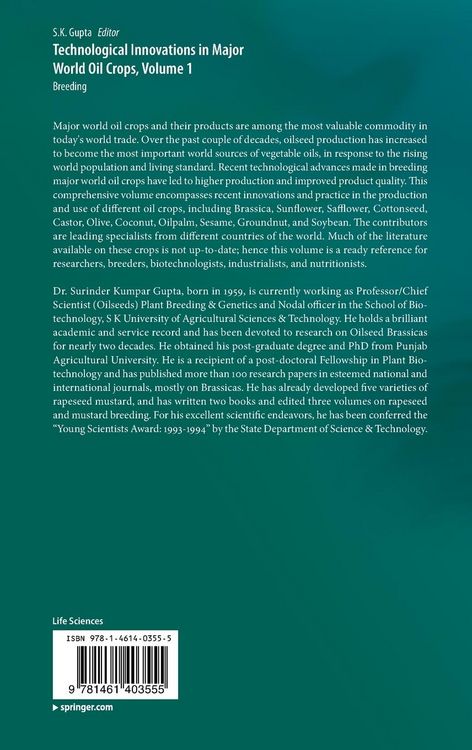 Produktbild: Technological Innovations in Major World Oil Crops, Volume 1