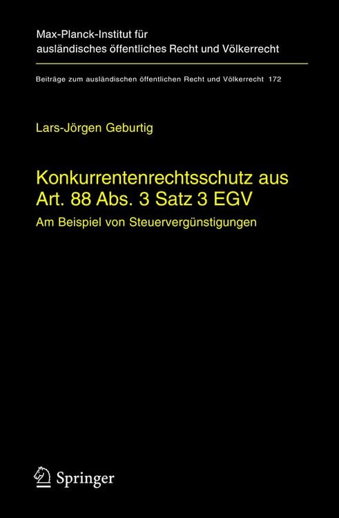 Produktbild: Konkurrentenrechtsschutz aus Art. 88 Abs. 3 Satz 3 EGV