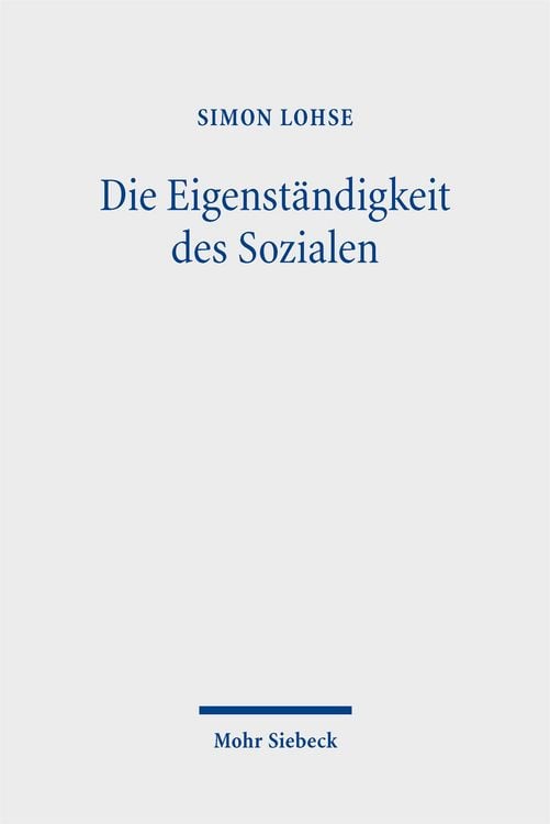 Produktbild: Die Eigenst&auml;ndigkeit des Sozialen