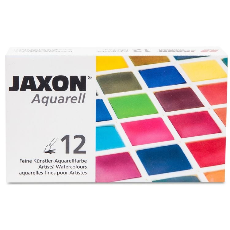 Produktbild: JAXON Aquarellkasten halbe N&auml;pfe 12 St&uuml;ck
