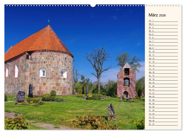 Produktbild: Kirchen in Ostfriesland (Wandkalender 2026 DIN A2 quer), CALVENDO Monatskalender