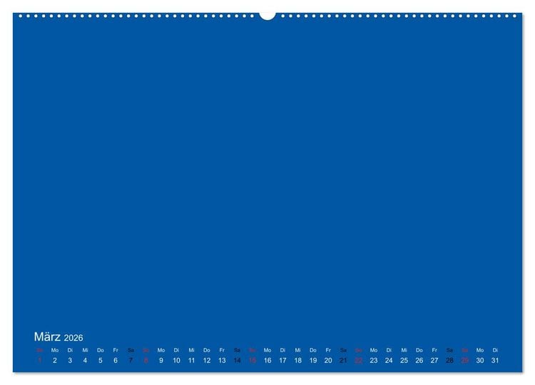 Produktbild: Bastelkalender - Blau (Wandkalender 2026 DIN A2 quer), CALVENDO Monatskalender