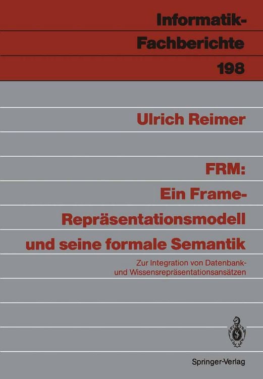 Produktbild: FRM: Ein Frame-Repr&auml;sentationsmodell und seine formale Semantik