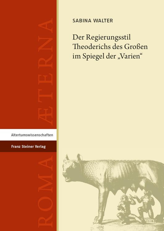 Produktbild: Der Regierungsstil Theoderichs des Gro&szlig;en im Spiegel der "Varien"