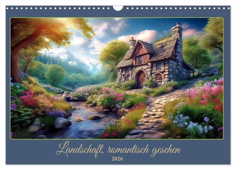 Produktbild: Landschaft romantisch gesehen (Wandkalender 2026 DIN A3 quer), CALVENDO Monatskalender