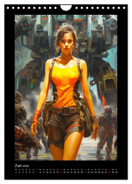 Produktbild: Galaktische Welten. Starke Space Opera-Illustrationen (Wandkalender 2026 DIN A4 hoch), CALVENDO Monatskalender