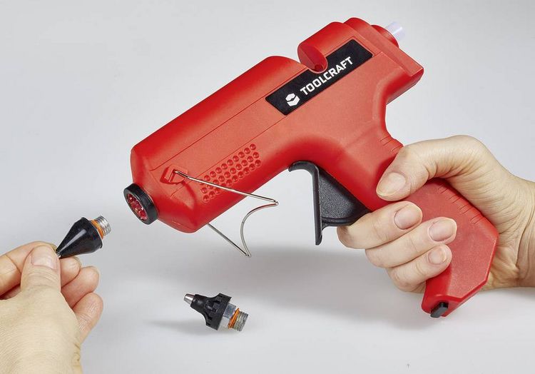 Produktbild: TOOLCRAFT TC-HKP-11 WL Hei&szlig;klebepistole mit Zubeh&ouml;r 11mm 25W 1St.