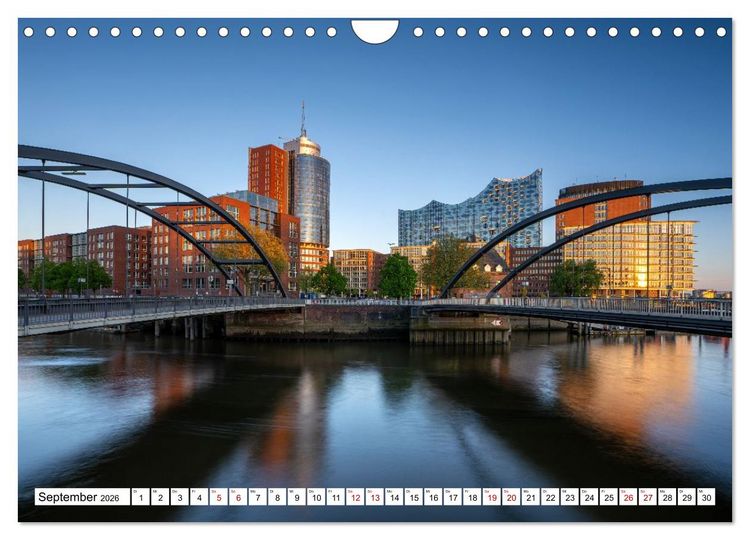 Produktbild: Urbane Impressionen: Hansestadt Hamburg - Tor zur Welt (Wandkalender 2026 DIN A4 quer), CALVENDO Monatskalender