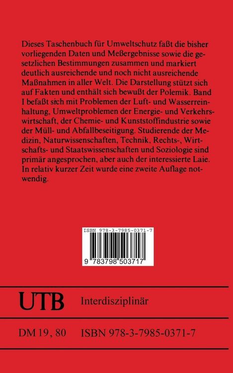Produktbild: Taschenbuch f&uuml;r Umweltschutz