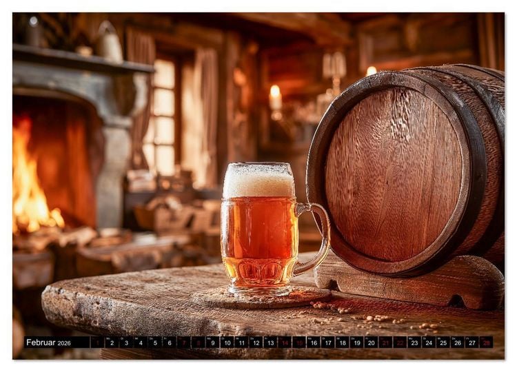 Produktbild: Bier im Blut - Ma&szlig; f&uuml;r Ma&szlig; durchs M&auml;nnerjahr (Wandkalender 2026 DIN A3 quer), CALVENDO Monatskalender