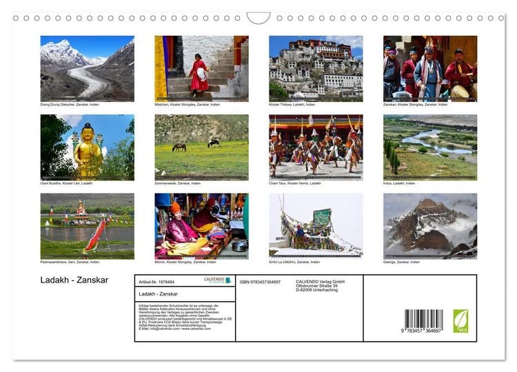 Produktbild: Ladakh - Zanskar (Wandkalender 2026 DIN A3 quer), CALVENDO Monatskalender