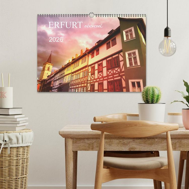 Produktbild: ERFURT obercool (Wandkalender 2026 DIN A3 quer), CALVENDO Monatskalender
