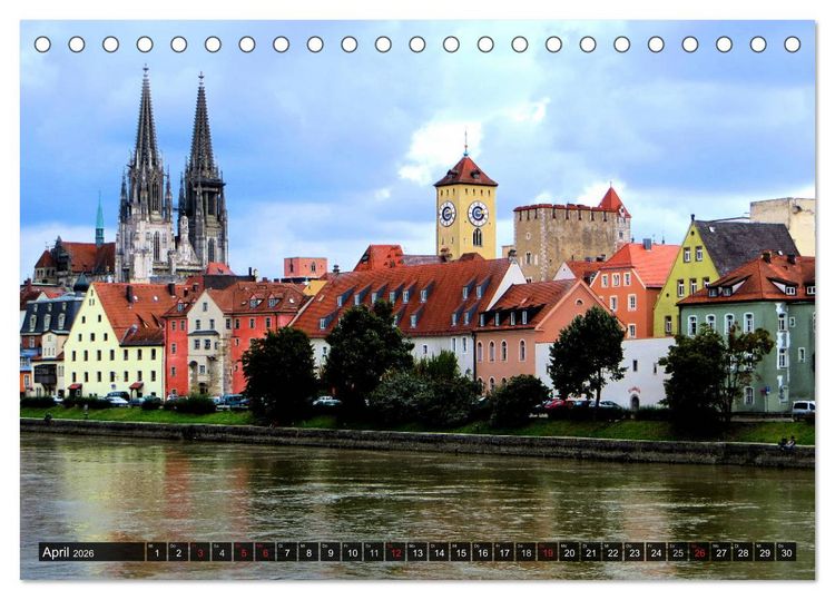 Produktbild: REGENSBURG - Impressionen (Tischkalender 2026 DIN A5 quer), CALVENDO Monatskalender