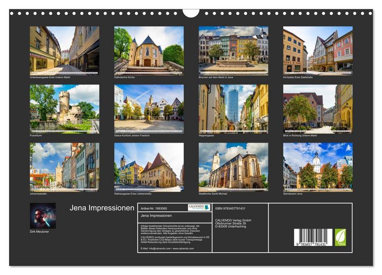 Produktbild: Jena Impressionen (Wandkalender 2026 DIN A3 quer), CALVENDO Monatskalender