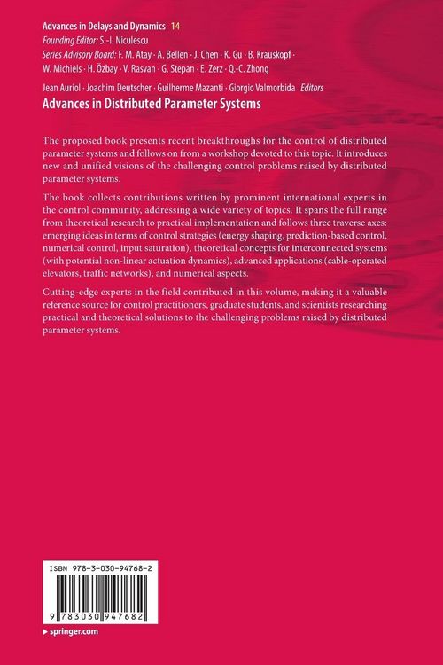 Produktbild: Advances in Distributed Parameter Systems