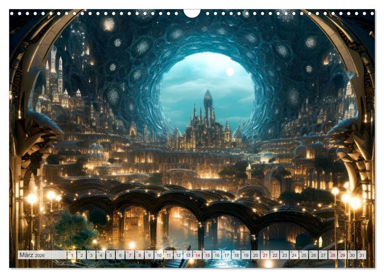 Produktbild: SCIENCE-FICTION Leben auf fernen Planeten (Wandkalender 2026 DIN A3 quer), CALVENDO Monatskalender