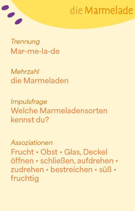 Produktbild: Wortschatzk&auml;rtchen: Lebensmittel