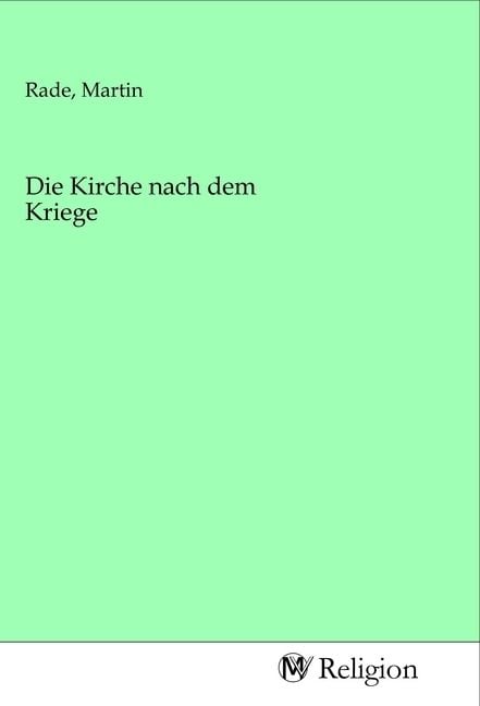 Produktbild: Die Kirche nach dem Kriege