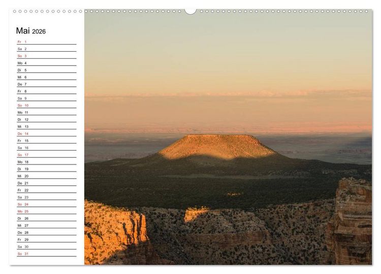 Produktbild: Faszination Grand Canyon (Wandkalender 2026 DIN A2 quer), CALVENDO Monatskalender