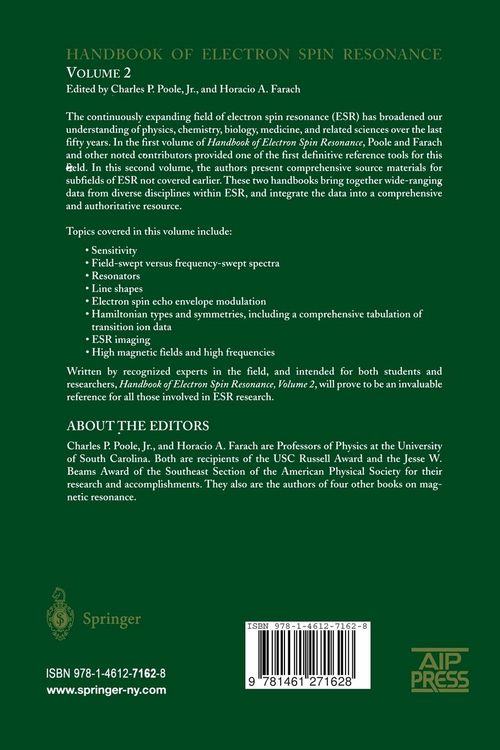 Produktbild: Handbook of Electron Spin Resonance