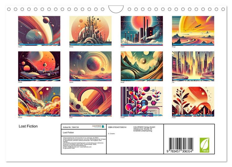Produktbild: Lost Fiction (Wandkalender 2026 DIN A4 quer), CALVENDO Monatskalender