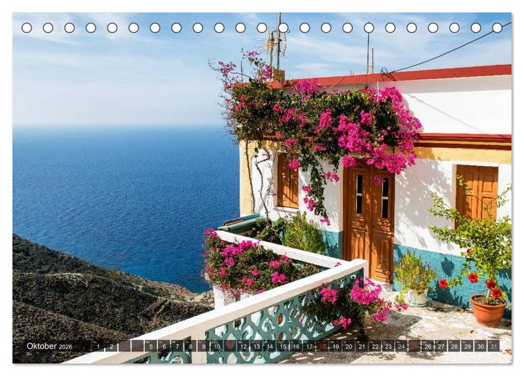Produktbild: Karpathos &ndash; die unbekannte Sch&ouml;ne (Tischkalender 2026 DIN A5 quer), CALVENDO Monatskalender