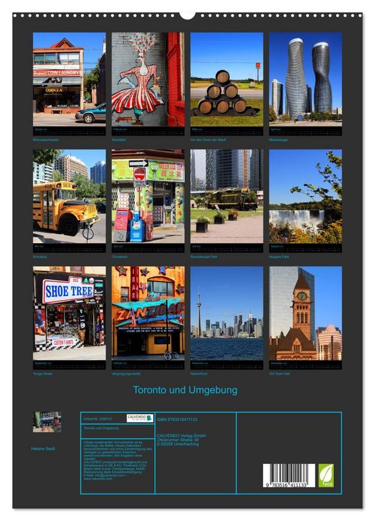 Produktbild: Toronto und Umgebung (hochwertiger Premium Wandkalender 2026 DIN A2 hoch), Kunstdruck in Hochglanz