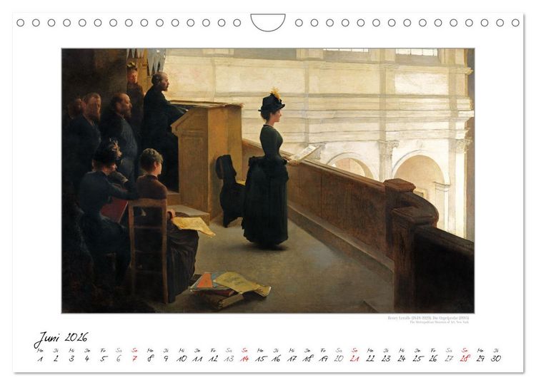 Produktbild: KlangFarben - Musik im Bild Kunstkalender (Wandkalender 2026 DIN A4 quer), CALVENDO Monatskalender
