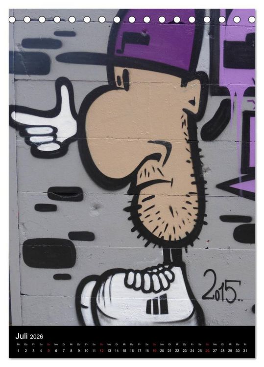 Produktbild: KA- GRAFFITI (Tischkalender 2026 DIN A5 hoch), CALVENDO Monatskalender