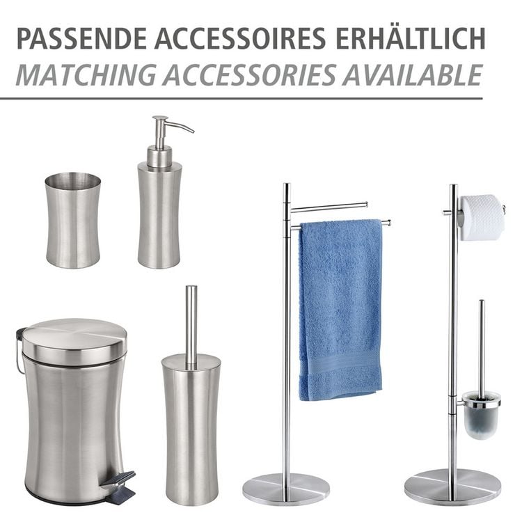 Produktbild: WC-Garnitur Mod. Pieno Matt Edelstahl, rostfrei