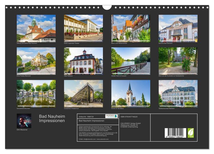 Produktbild: Bad Nauheim Impressionen (Wandkalender 2026 DIN A3 quer), CALVENDO Monatskalender