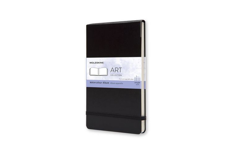 Produktbild: Moleskine Aquarellalbum, L/A5, 200g-Aquarellpapier, Hard Cover, Schwarz
